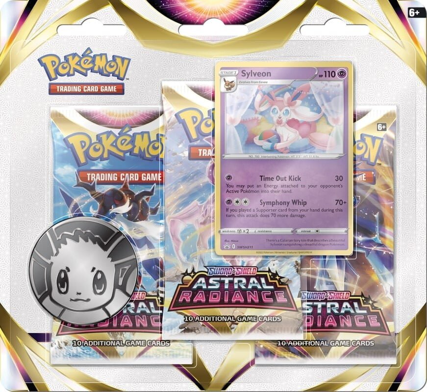 Sylveon 3-Pack Blister from Astral Radiance Pokémon card set